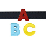 26pcs Rainbow Letter Slide Charms Spray Paint Initial Alphabet Slider