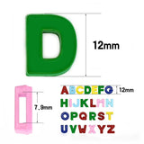 26pcs Rainbow Letter Slide Charms Spray Paint Initial Alphabet Slider