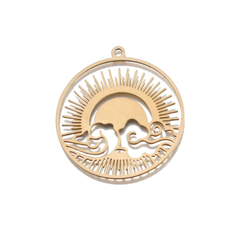 4Pcs Brass Sun Charms Clouds Pendants Diy Jewelry Earrings Necklace