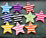 Stripe Star Resin Charms for Necklace Jewelry Findings