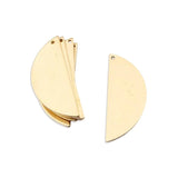 10pcs Raw Brass D Shaped Charms Pendant for Earrings DIY