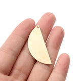 10pcs Raw Brass D Shaped Charms Pendant for Earrings DIY