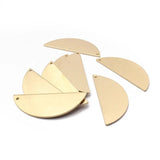 10pcs Raw Brass D Shaped Charms Pendant for Earrings DIY
