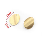 30pcs Raw Brass Oval Curled Charms Pendant for Jewelry Making