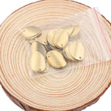 30pcs Raw Brass Oval Curled Charms Pendant for Jewelry Making