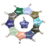 20mm Natural Stone Star Shape Pendant Healing Crystal DIY Jewelry Making