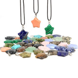20mm Natural Stone Star Shape Pendant Healing Crystal DIY Jewelry Making