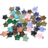 20mm Natural Stone Star Shape Pendant Healing Crystal DIY Jewelry Making
