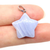 20mm Natural Stone Star Shape Pendant Healing Crystal DIY Jewelry Making