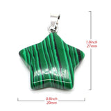 20mm Natural Stone Star Shape Pendant Healing Crystal DIY Jewelry Making
