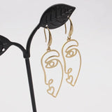 10pcs Abstract Human Face Charms Geometric Pendant DIY Jewelry Making