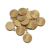 20pcs Raw Brass Sunflower Charms for DIY Earrings Necklace
