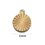 20pcs Raw Brass Sunflower Charms for DIY Earrings Necklace