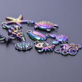 10pcs Ocean Shell Octopus Starfish Charms Pendant for Necklace Making