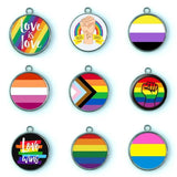 10PCS LGBT Pride Dangle Charms Pendant for Bracelet & Necklace DIY