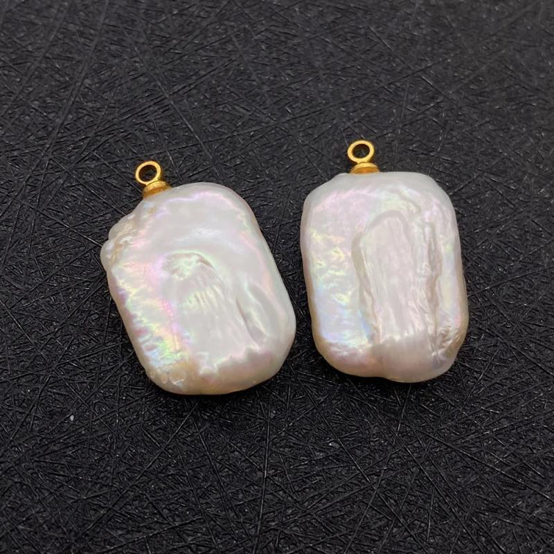 Baroque Pearl Pendant Rectangular Water Drop Jewelry Making