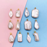 Baroque Pearl Pendant Rectangular Water Drop Jewelry Making
