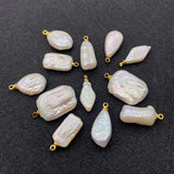 Baroque Pearl Pendant Rectangular Water Drop Jewelry Making