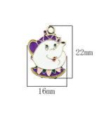 10 Pcs Teapot Charm Pendants DIY Jewelry Making Accessories