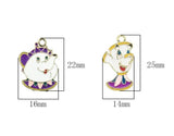 10 Pcs Teapot Charm Pendants DIY Jewelry Making Accessories
