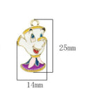 10 Pcs Teapot Charm Pendants DIY Jewelry Making Accessories
