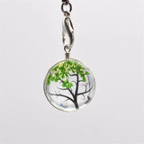 Dried Flower Life Tree Pendant Glass Ball Charms