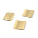 20Pcs Raw Brass Curved Square Geometric Charms for Earring Jewelry Making