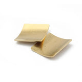 20Pcs Raw Brass Curved Square Geometric Charms for Earring Jewelry Making