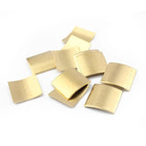 20Pcs Raw Brass Curved Square Geometric Charms for Earring Jewelry Making