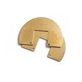 10Pcs 37*25MM Brass Double Hole Necklace Pendants Geometric Charms Jewelry