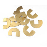 10Pcs 37*25MM Brass Double Hole Necklace Pendants Geometric Charms Jewelry