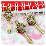 40pcs Antique Bronze Plated Key Charms Vintage Jewelry Pendants