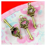 40pcs Antique Bronze Plated Key Charms Vintage Jewelry Pendants
