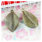 40pcs Tree Leaf Charms Antique Bronze Plated Pendants for DIY Jewelry