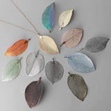 5pcs Colorful Leaves Pendants for Jewelry Making DIY