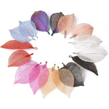 5pcs Colorful Leaves Pendants for Jewelry Making DIY