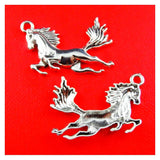 20pcs Antique Silver Horse Pendants 45.7*30.2MM Jewelry Findings DIY