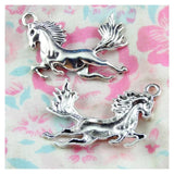 20pcs Antique Silver Horse Pendants 45.7*30.2MM Jewelry Findings DIY