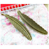 10pcs Antique Bronze Feather Pendants Charm for Jewelry Making