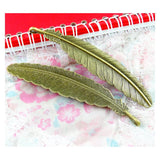 10pcs Antique Bronze Feather Pendants Charm for Jewelry Making