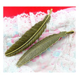 10pcs Antique Bronze Feather Pendants Charm for Jewelry Making