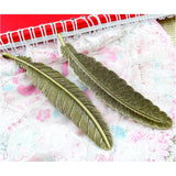 10pcs Antique Bronze Feather Pendants Charm for Jewelry Making