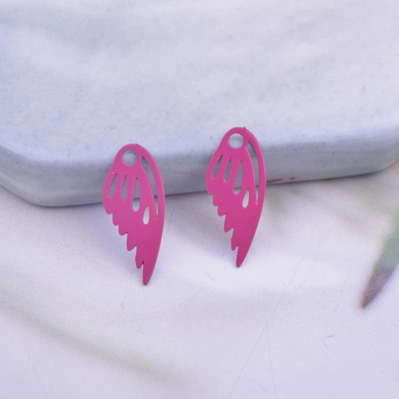 100pcs Brass Small Wing Charms Thin Wings DIY Earring Pendant