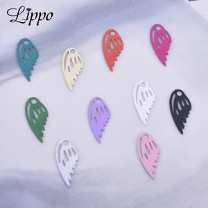 100pcs Brass Small Wing Charms Thin Wings DIY Earring Pendant