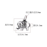 S925 Sterling Silver Antique Thai Silver Elephant Pendant