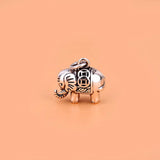 S925 Sterling Silver Antique Thai Silver Elephant Pendant