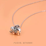 S925 Sterling Silver Antique Thai Silver Elephant Pendant