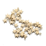 100Pcs Raw Brass Star Charms Mini Five-pointed Star Charms
