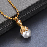 Stainless Steel Pearl Urn Pendant Necklace - Cremation Keepsake Ashes Holder