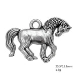 20pcs Horse Pendants Antique Silver Alloy Charm for Jewelry Making DIY